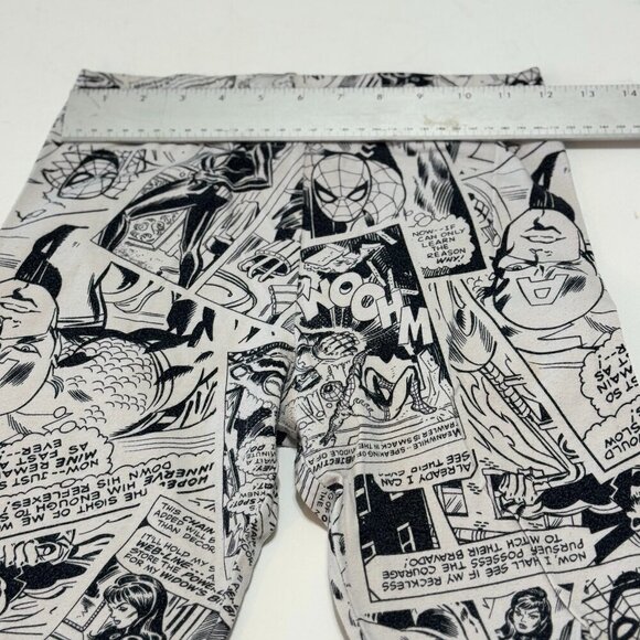 Marvel Comics Leggings Women's Size Medium Black White Spider Man Fair Condition - Picture 3 of 14